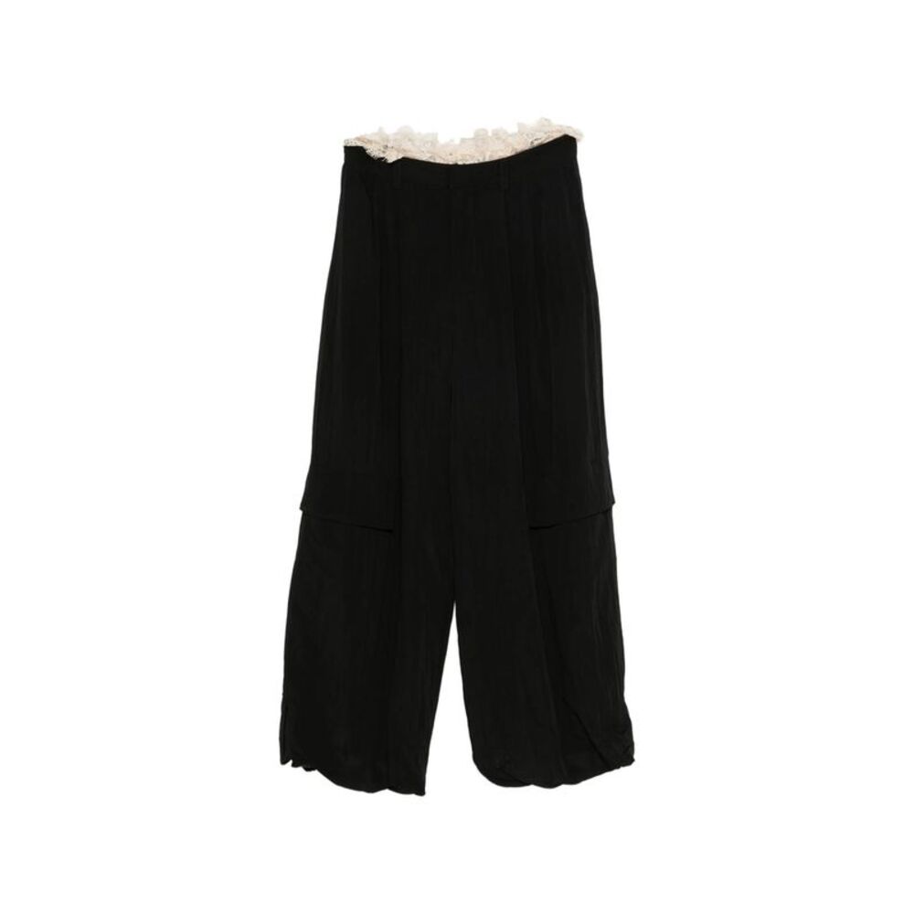 Sea Black Trousers - Straight Trousers Women